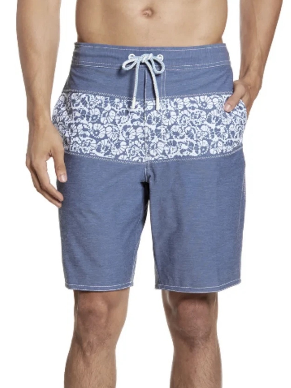 JOHNNIE-O LOBOS HALF ELASTIC SWIM TRUNK IN HELIOS BLUE SZ XL